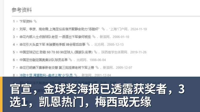 星空体育官宣,金球奖海报已透露获奖者,3选1,凯恩热门,梅西或无缘